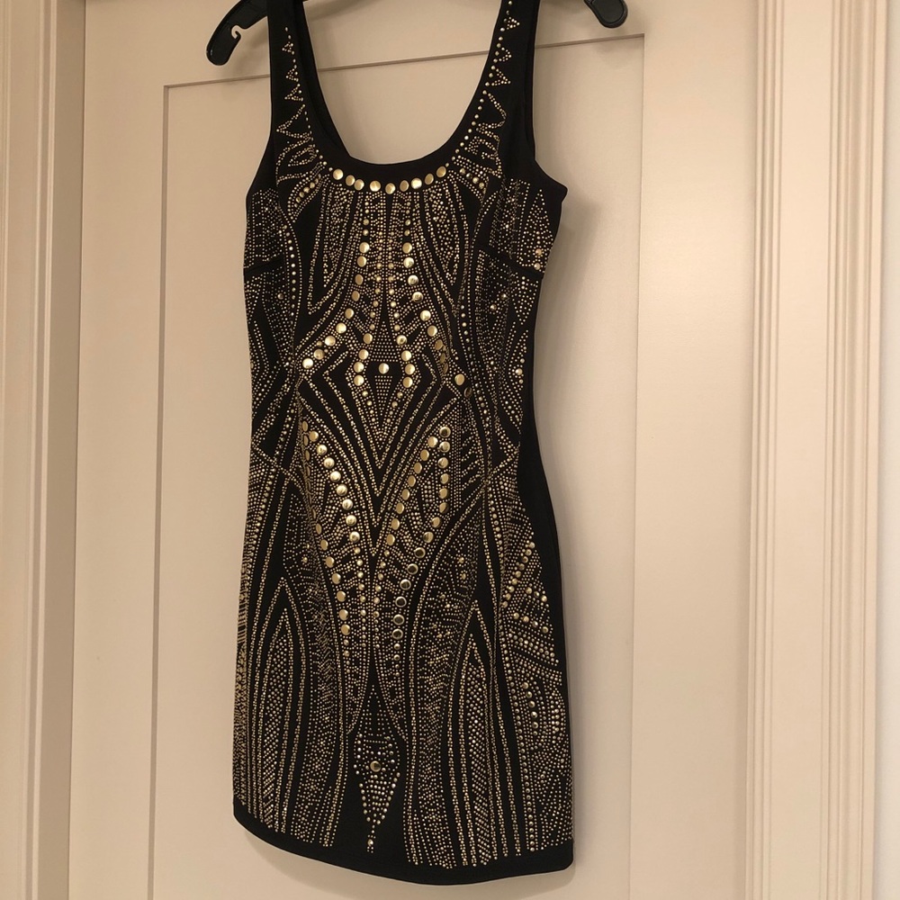 Bebe Black Gold Dress